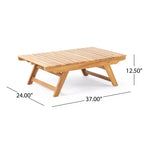 Christopher Knight Home Sedona Salotto da Esterno a 4 Posti in Legno di Acacia con Cuscini