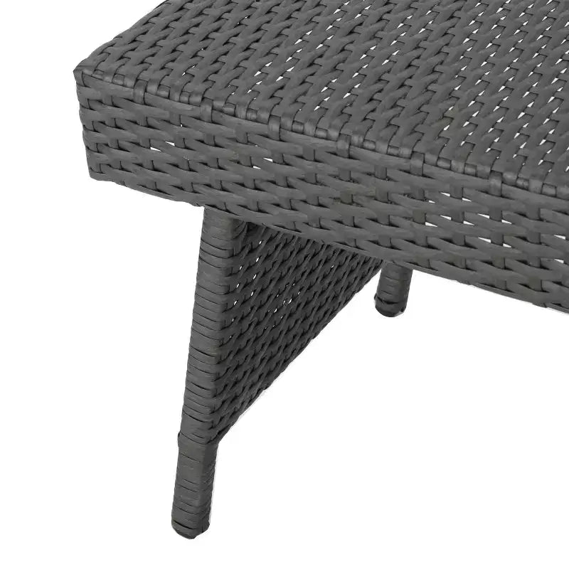 GDFStudio Soleil Set Salotto a Sdraio Regolabile da Esterno in Vimini a 3 Pezzi con Braccioli