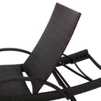 GDFStudio Soleil Set Salotto a Sdraio Regolabile da Esterno in Vimini a 3 Pezzi con Braccioli