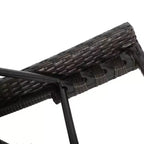 GDFStudio Soleil Set Salotto a Sdraio Regolabile da Esterno in Vimini a 3 Pezzi con Braccioli