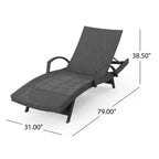 GDFStudio Soleil Set Salotto a Sdraio Regolabile da Esterno in Vimini a 3 Pezzi con Braccioli