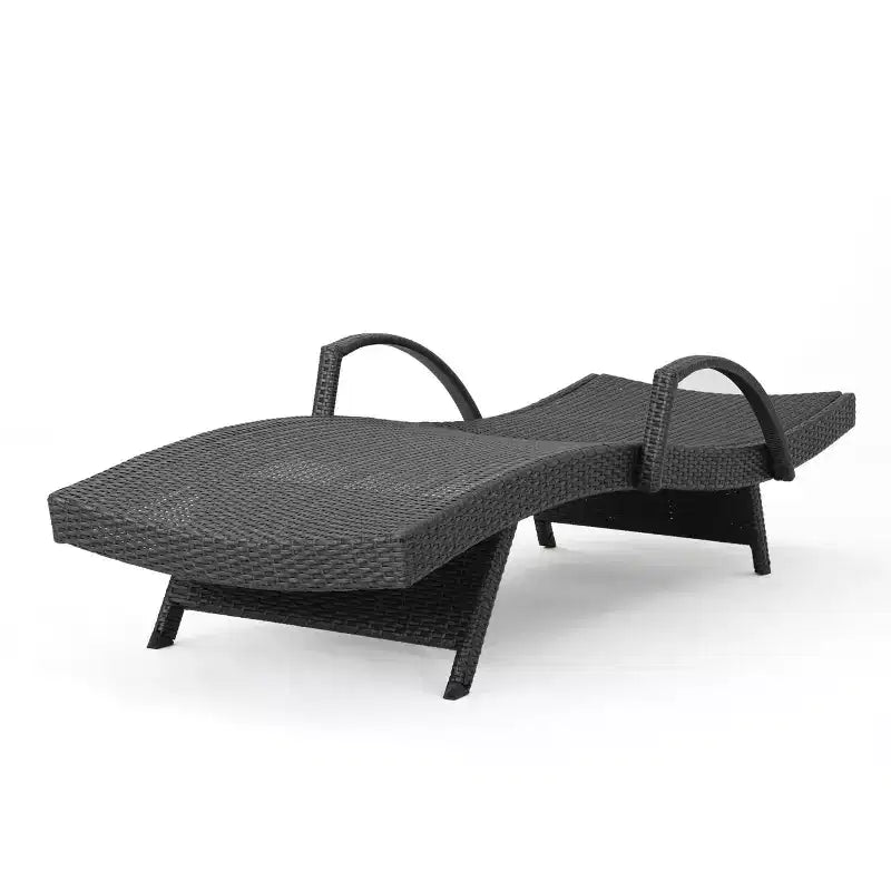 GDFStudio Soleil Set Salotto a Sdraio Regolabile da Esterno in Vimini a 3 Pezzi con Braccioli