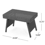 GDFStudio Soleil Set Salotto a Sdraio Regolabile da Esterno in Vimini a 3 Pezzi con Braccioli
