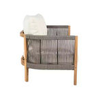 Set da salotto Christopher Knight Home Gilda con divanetto e tavolino da caffè in legno di acacia e corda intrecciata