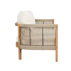 Set da salotto Christopher Knight Home Gilda con divanetto e tavolino da caffè in legno di acacia e corda intrecciata