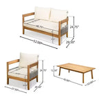 Christopher Knight Home Olympia, set da 4 pezzi per esterni in legno di acacia, beige/teak