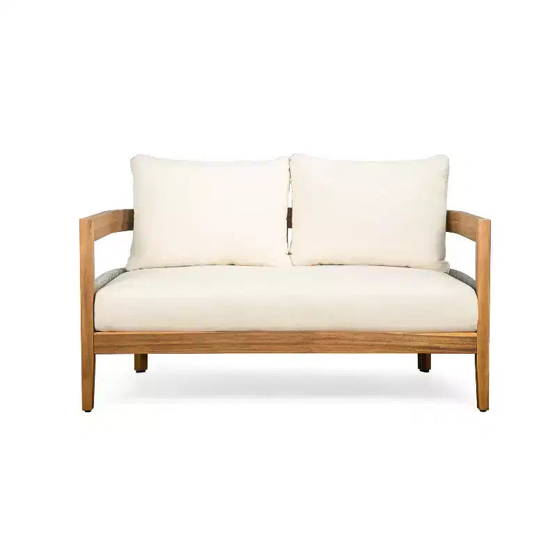 Christopher Knight Home Olympia, set da 4 pezzi per esterni in legno di acacia, beige/teak
