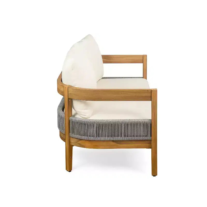 Christopher Knight Home Olympia, set da 4 pezzi per esterni in legno di acacia, beige/teak