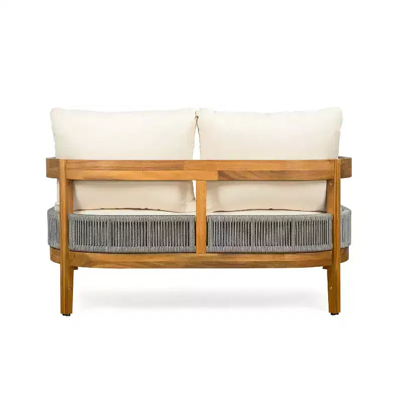 Christopher Knight Home Olympia, set da 4 pezzi per esterni in legno di acacia, beige/teak