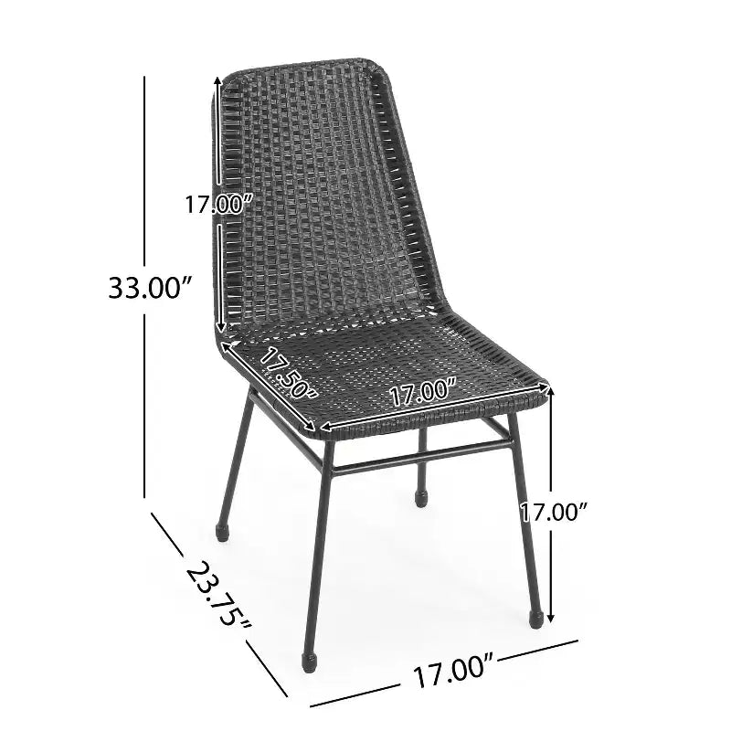 Christopher Knight Home Vanessa Set da conversazione da esterno a 3 pezzi in rattan e metallo