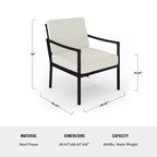 Ensemble de conversation 4 pièces de patio en acier Martha Stewart avec causeuse, 2 chaises, table basse en noir