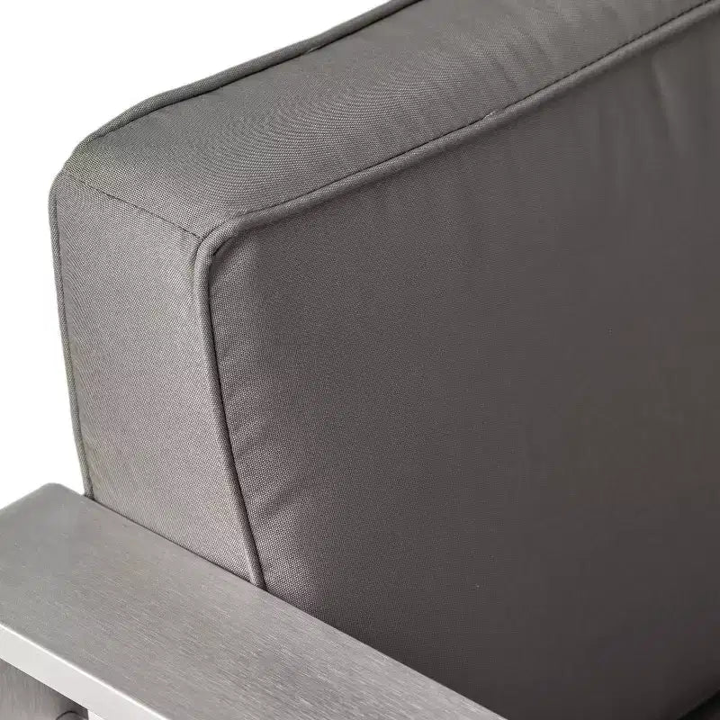 Christopher Knight Home Crested Bay Set Salotto da Esterno in Alluminio 3 Pezzi con Tavolino a C