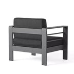 Christopher Knight Home Crested Bay Set Salotto da Esterno in Alluminio 3 Pezzi con Tavolino a C