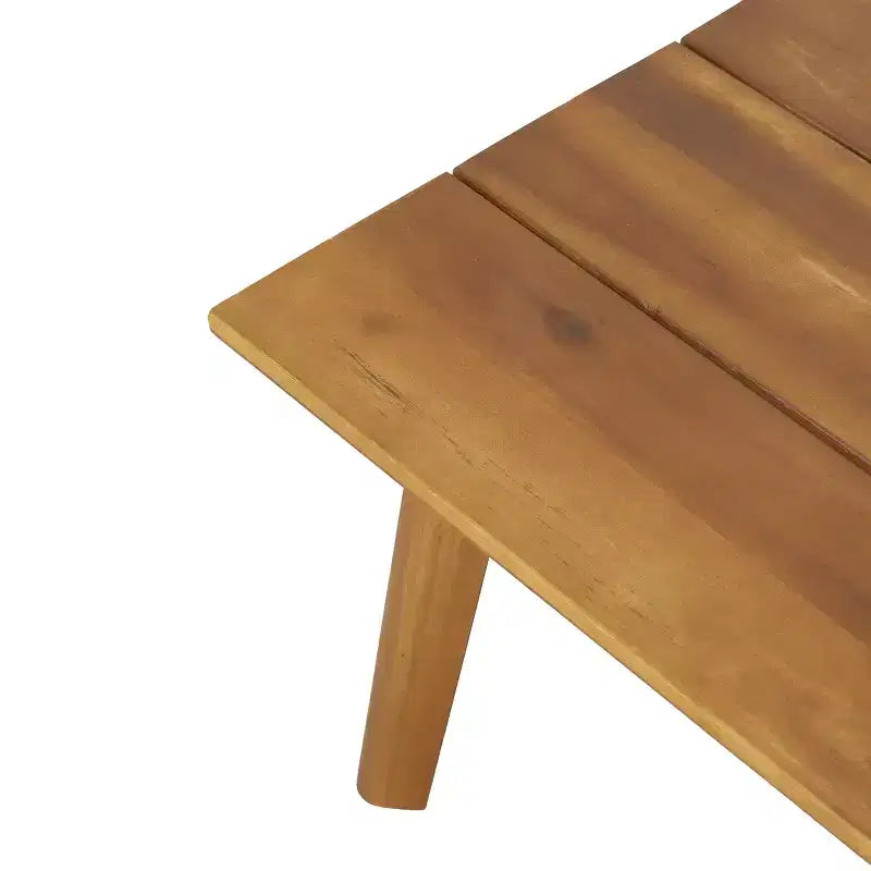 Set Divanetto e Tavolino da Caffè da Esterno GDFStudio Aggie in Legno di Acacia con Cuscini, Teak/Bianco