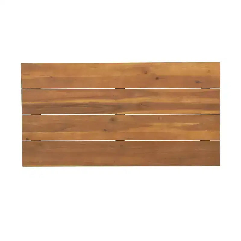 Set Divanetto e Tavolino da Caffè da Esterno GDFStudio Aggie in Legno di Acacia con Cuscini, Teak/Bianco