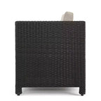 Christopher Knight Home Puerta, set da 4 mobili da esterno in vimini con cuscini per conversazione