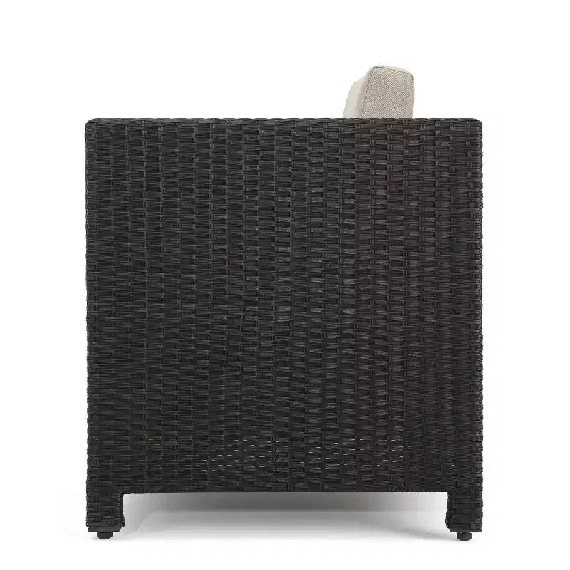 Christopher Knight Home Puerta, set da 4 mobili da esterno in vimini con cuscini per conversazione