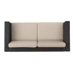 Christopher Knight Home Puerta, set da 4 mobili da esterno in vimini con cuscini per conversazione