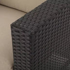 Christopher Knight Home Puerta, set da 4 mobili da esterno in vimini con cuscini per conversazione