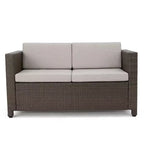 Christopher Knight Home Puerta, set da 4 mobili da esterno in vimini con cuscini per conversazione
