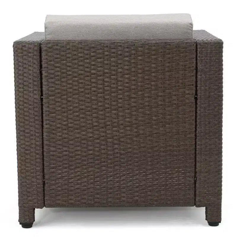 Christopher Knight Home Puerta, set da 4 mobili da esterno in vimini con cuscini per conversazione
