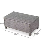 Christopher Knight Home Puerta, set da 4 mobili da esterno in vimini con cuscini per conversazione