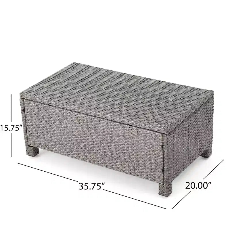 Christopher Knight Home Puerta, set da 4 mobili da esterno in vimini con cuscini per conversazione