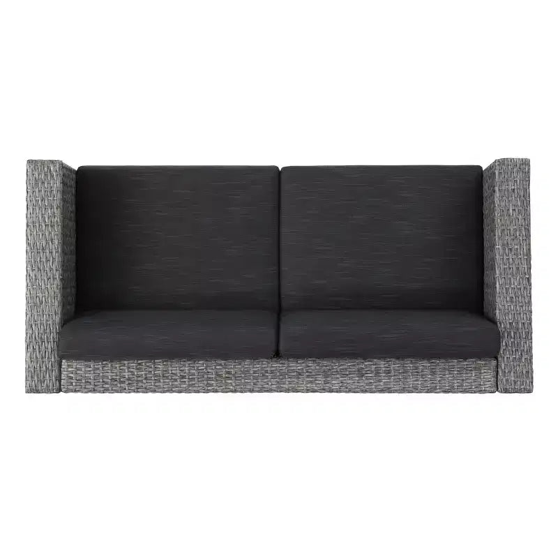 Christopher Knight Home Puerta, set da 4 mobili da esterno in vimini con cuscini per conversazione