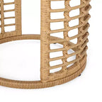 Christopher Knight Home Specter Ensemble de 3 meubles de conversation d'extérieur en osier et verre trempé avec coussins, marron clair/beige