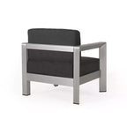 Christopher Knight Home Aviara Set da conversazione da esterno a 3 pezzi in alluminio con tavolino a C
