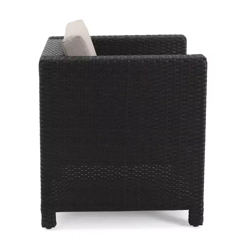 Set di sedie Club Christopher Knight Home Puerta da Esterno in Vimini a 4 Posti con 2 Tavolini a C