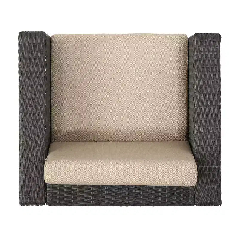 Set di sedie Club Christopher Knight Home Puerta da Esterno in Vimini a 4 Posti con 2 Tavolini a C