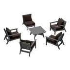 WestinTrends Avalon Salon de Jardin Modulable 6 Pièces, Gris/Marron
