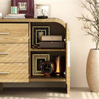 Famapy Meuble de rangement scandinave - Buffet commode - Idéal pour le salon, la chambre à coucher, la salle à manger et l'entrée