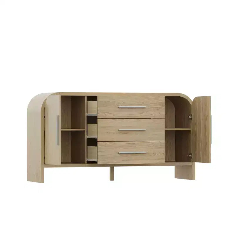 Famapy Meuble de rangement scandinave - Buffet commode - Idéal pour le salon, la chambre à coucher, la salle à manger et l'entrée