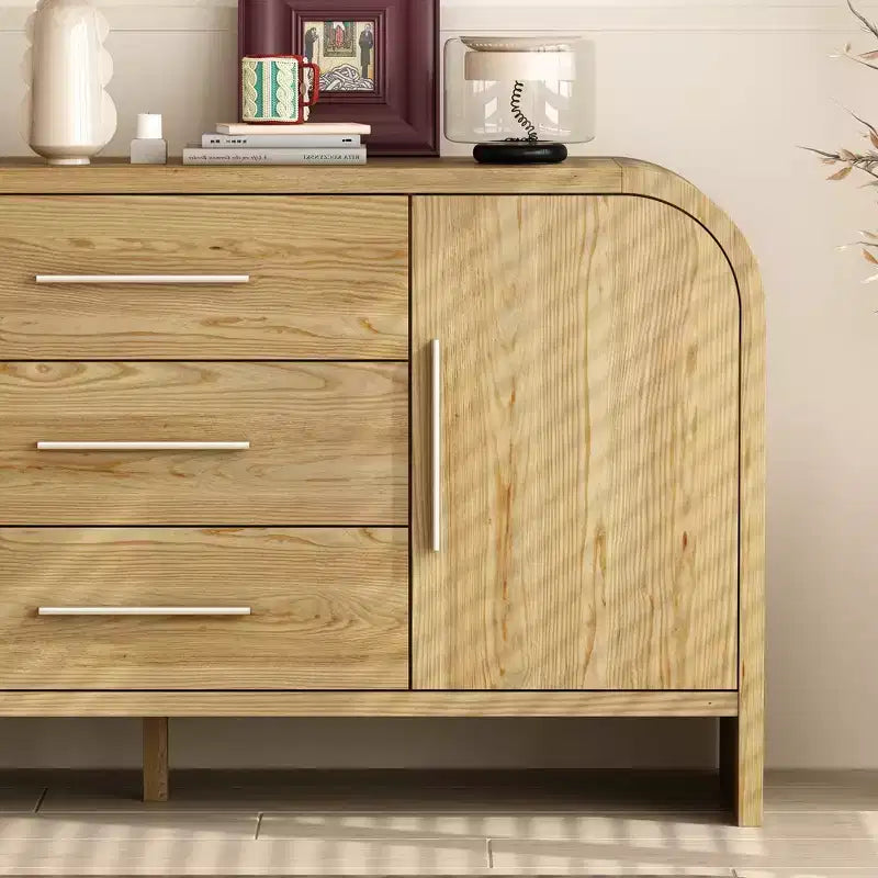 Famapy Meuble de rangement scandinave - Buffet commode - Idéal pour le salon, la chambre à coucher, la salle à manger et l'entrée