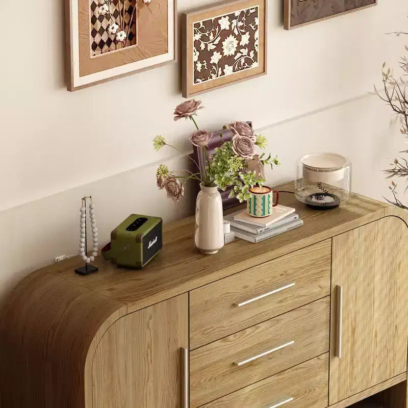 Famapy Meuble de rangement scandinave - Buffet commode - Idéal pour le salon, la chambre à coucher, la salle à manger et l'entrée