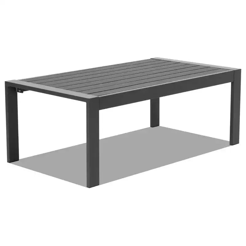 Karl Home Set da Conversazione da Esterno a 4 Pezzi in Alluminio Grigio Scuro con Cuscini Grigio Scuro