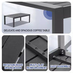 Karl Home Set da Conversazione da Esterno a 4 Pezzi in Alluminio Grigio Scuro con Cuscini Grigio Scuro