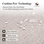 Captiva Designs Set Conversazione da Esterno 7 Pezzi con Schienale a Fasce Incrociate e Cuscini Spessi per Terrazzo, Giardino o Bordo Piscina
