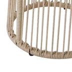Christopher Knight Home Bobby Set da 3 Pezzi da Esterno in Corda Intrecciata, Vetro Temperato e Metallo con Sedute