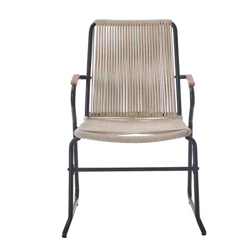 Christopher Knight Home Bobby Set da 3 Pezzi da Esterno in Corda Intrecciata, Vetro Temperato e Metallo con Sedute
