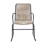 Christopher Knight Home Bobby Set da 3 Pezzi da Esterno in Corda Intrecciata, Vetro Temperato e Metallo con Sedute