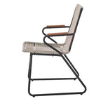 Christopher Knight Home Bobby Set da 3 Pezzi da Esterno in Corda Intrecciata, Vetro Temperato e Metallo con Sedute