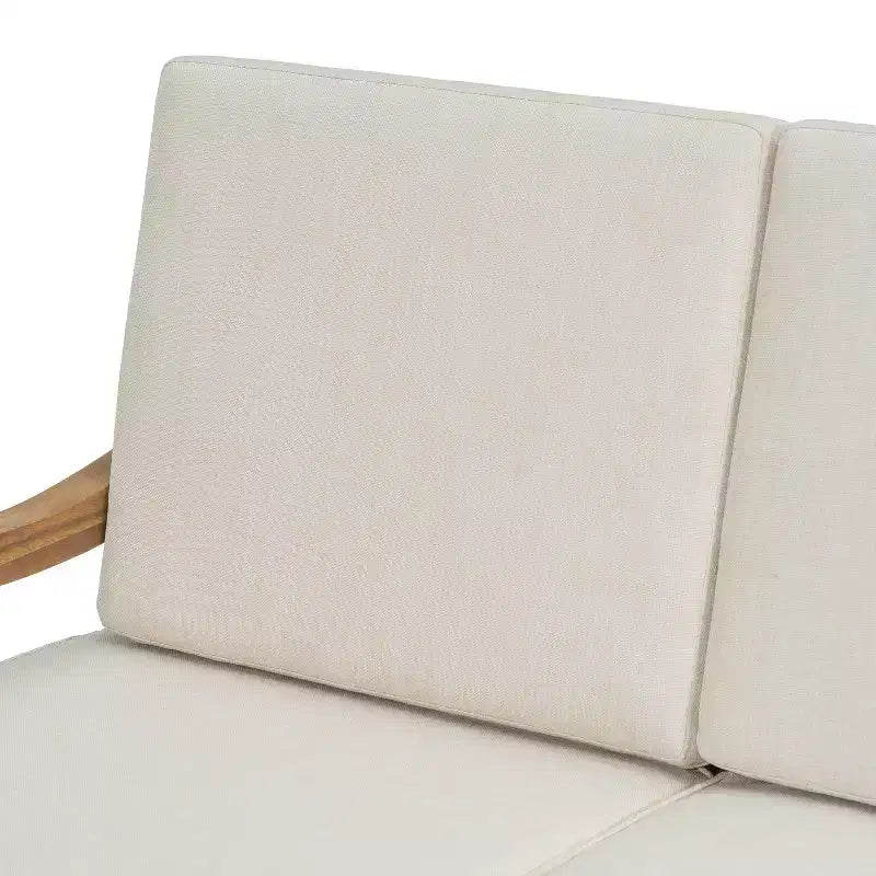 Christopher Knight Home Pendry set da conversazione da esterno a 2 pezzi in legno di acacia con cuscini resistenti all'acqua