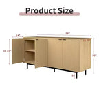 Credenza Dyonery 58 con contenitore | Mobile moderno di metà secolo con ripiani regolabili per sala da pranzo e soggiorno