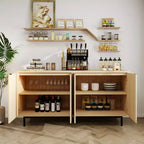 Credenza Dyonery 58 con contenitore | Mobile moderno di metà secolo con ripiani regolabili per sala da pranzo e soggiorno