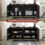 Credenza Dyonery 58 con contenitore | Mobile moderno di metà secolo con ripiani regolabili per sala da pranzo e soggiorno