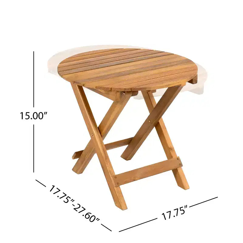 Christopher Knight Home Fred Ensemble de 3 chaises longues réglables et table d'appoint en bois d'acacia pour extérieur