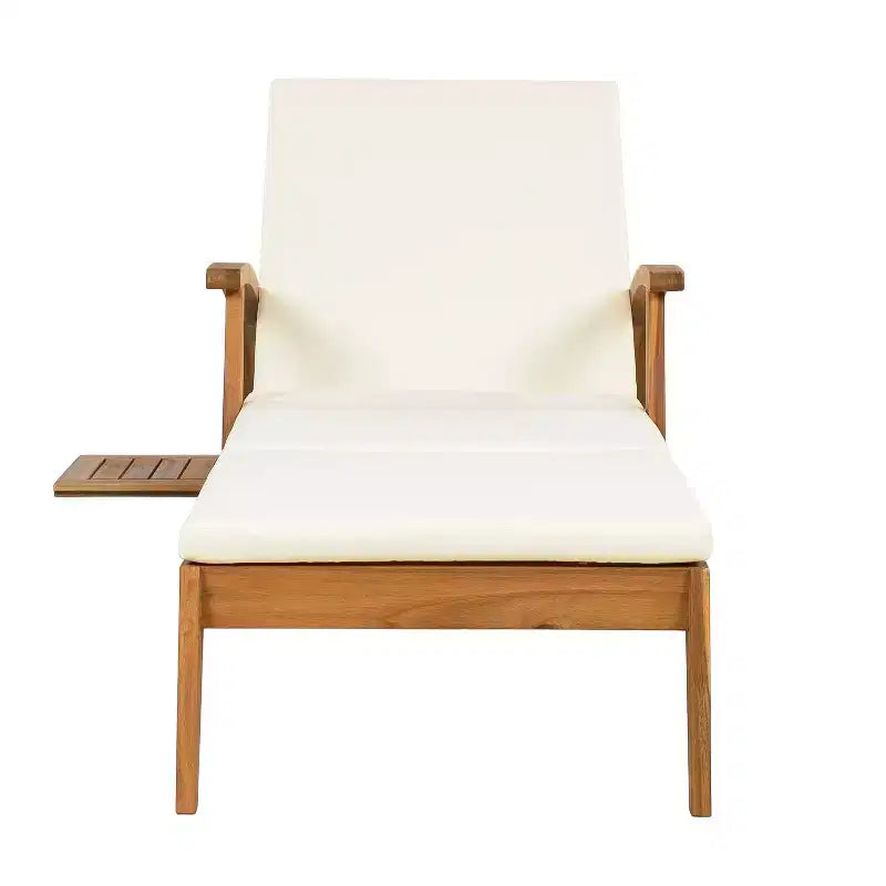 Christopher Knight Home Fred Ensemble de 3 chaises longues réglables et table d'appoint en bois d'acacia pour extérieur